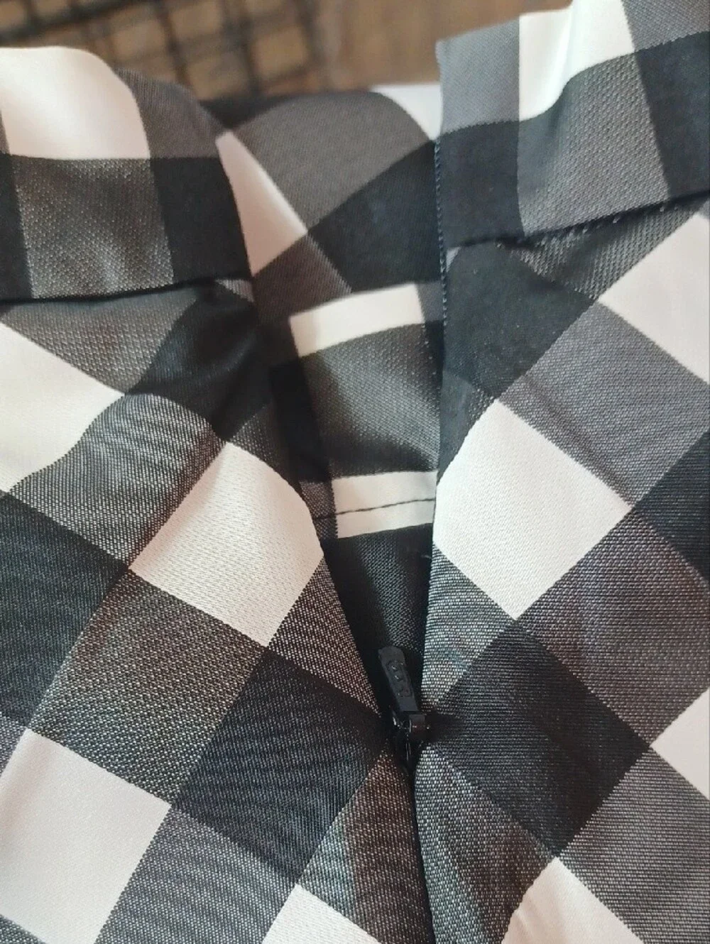 NWT Talbots Black and White Gingham Circle Skirt
